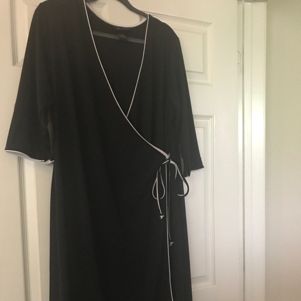 Black wrap dress